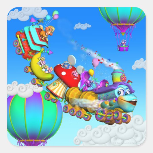 ザ・ギグルベリートレインステッカー スクエアシール (正面)