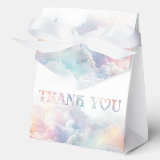 ザ・クラウド9虹ふわふわ雲ベビーシャワー フェイバーボックス (正面)