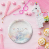 ザ・クラウド9虹ふわふわ雲ベビーシャワー ペーパープレート (パーティー)