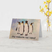 「ザ・クラン」ペンギン誕生日 カード (黄色い花)