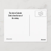 ザ・クロックLakeside Park，フォンドデュラック ポストカード (裏面)