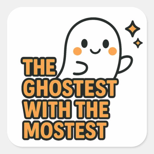 ザ・グホステストとモステスト – ハロウィーンステッカー スクエアシール (正面)