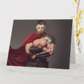 ザ・グラディエーター熱い男グリーティングカード カード (黄色い花)