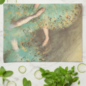 ザ・グリーンダンサーbyエドガー・デガスヴィンテージ・バレエ キッチンタオル (折り畳み)