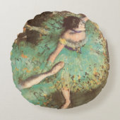 ザ・グリーンダンサーbyエドガー・デガスヴィンテージ・バレエ ラウンドクッション (正面)