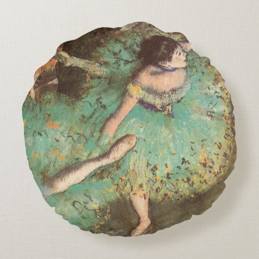 ザ・グリーンダンサーbyエドガー・デガスヴィンテージ・バレエ ラウンドクッション (裏面)