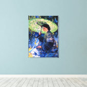 ザ・グリーンパラソル、ガイバラ絵を描ズ キャンバスプリント (インサイチュ (ウッドフロア))