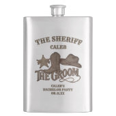 ザ・グルーム ラスティック カウボーイ シェリフ バチェラーパーティー フラスク (正面)