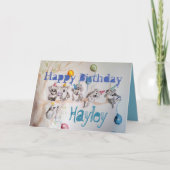 ザ・コアラの誕生日パーティー水の色の女の子カード カード (正面)