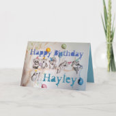 ザ・コアラの誕生日パーティー水の色の女の子カード カード (正面)