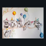 ザ・コアラBears Birthday Party Poster ポスター<br><div class="desc">コアラが誕生日パーティー子供ポスターを掲げる。この美しい水色のポスターはどんな装飾でも、特に子供の子供部屋の壁に見える。私がオリジナルの水絵を描色で設計。美術愛好家には絶対必要！</div>