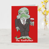 ザ・コドファーマンガの魚カスタムのグリーティングカード カード (黄色い花)