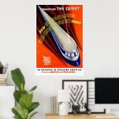 ザ・コメット – ヴィンテージ・トレインのポスター ポスター (ホームオフィス)