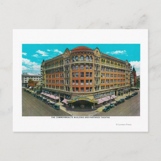 ザ・コモンウェルス建物とパンタージュ劇場 ポストカード (正面)