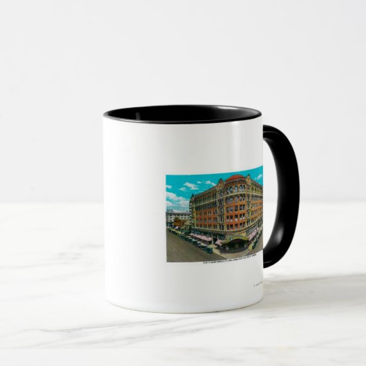 ザ・コモンウェルス建物とパンタージュ劇場 マグカップ (正面右)