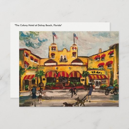 「ザ・コロニーホテルアットデレイビーチ,フロリダ」カード ポストカード (正面/裏面)