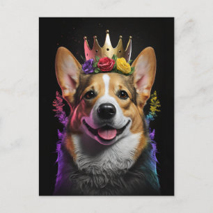 ザ・コーギの王冠 – Dog Artポストカード ポストカード
