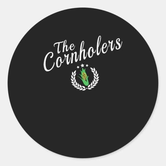 ザ・コーンホラーズおもしろい・チーム・コーンホールTシャツ ラウンドシール (正面)