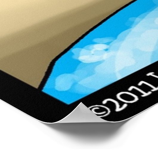 ザ・ゴルファー・フィッシュおもしろい・ポスタープリント ポスター (角)