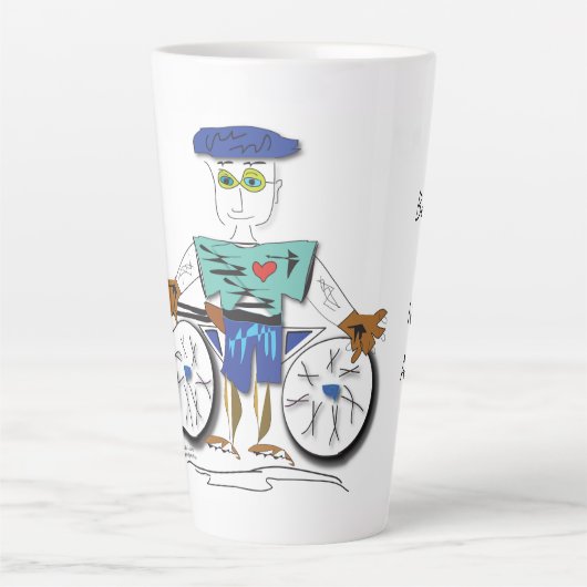 ザ・サイクリスト – Life's Next Big AdventureラテMug カフェラテマグ (正面)
