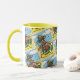 『ザ·サル·レッド·ビキニ』ビーチおもしろい漫画 マグカップ