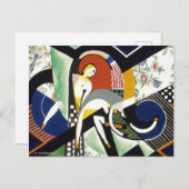 ザ・サンダーシャワー、カラフルアートワーク ポストカード (正面/裏面)