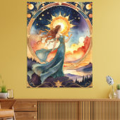 ザ・サン – タロットインスパイア絵を描 キャンバスプリント (インサイチュ (リビング))