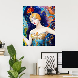 ザ・シェルファウンテン：夕べガウンbyパキン ポスター