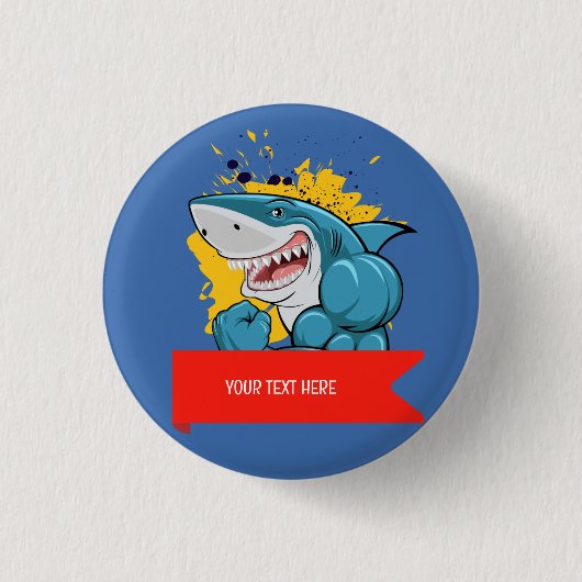 ザ・シャーク 缶バッジ (正面)