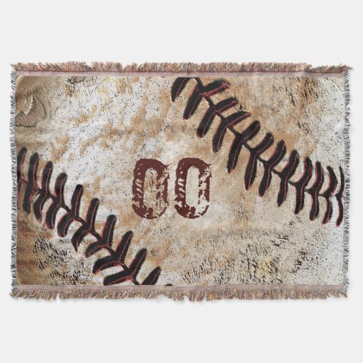 ザ・ジャージー・ナンバーカッコいい・オン・ヴィンテージ・ブランク スローブランケット (正面)