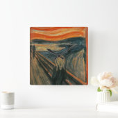 ザ・スクリーム – エドバード・ムンチ スクエア壁時計 (ホーム)