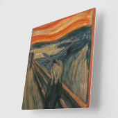 ザ・スクリーム – エドバード・ムンチ スクエア壁時計 (傾斜)