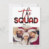 ザ・スクワッド ファミリー クリスマス ホリデー 写真 カード (正面)