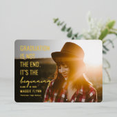 ザ・スタート・フォイル卒業写真招待状 箔招待状 (立ち正面)