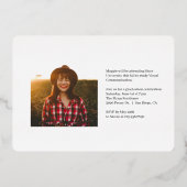 ザ・スタート・フォイル卒業写真招待状 箔招待状 (裏面)