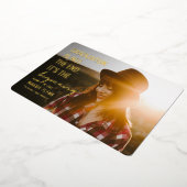 ザ・スタート・フォイル卒業写真招待状 箔招待状 (回転した状態)