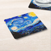 ザ・スターリーナイトbyヴィンセント・ヴァン・ゴッホ スクエアペーパーコースター (アングル)