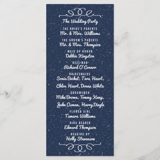 ザ・スター結婚リー・ナイトのコレクション – プログラム (裏面)