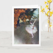 ザ・スター、バレリーナ、エドガー・デガス、1878 カード (黄色い花)