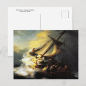 ザ・ストーム・オン・ザ・ガリラヤバイ・レンブラント・ポスト ポストカード (正面/裏面)