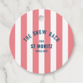 ザ・スノー・バッハ ピンク・カバナ・ストライプ ブライズメイド フェイバータグ (正面)