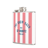 ザ・スノー・ビーチ・ピンク・カバナ・ストライプ・バチェロレッテ フラスク (左)