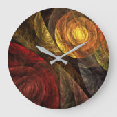 ザ・スパイラル・オブ・ライフ・抽象芸術・アート・ラウンド ラージ壁時計 (正面)