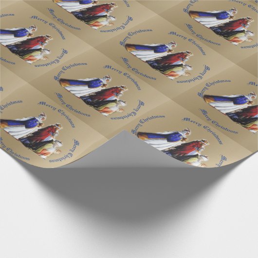 ザ・スリーマギ贈り物とクリスマスグリーティング ラッピングペーパー (角)