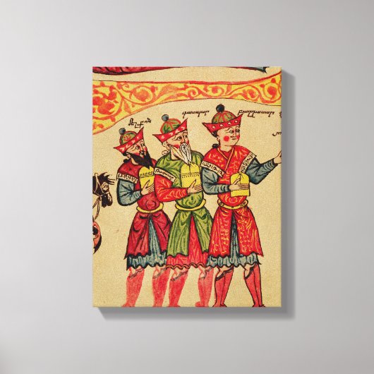 ザ・スリーマギ、詳細から出生 キャンバスプリント (正面)