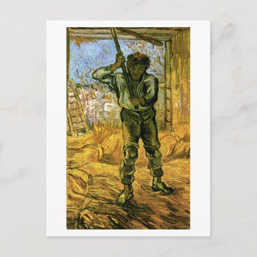 ザ・スレッシャー（ミレーの後）、ヴァン・ゴッホ・ファインアート ポストカード (正面)