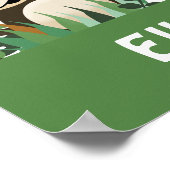 ザ・ズー・クルー・モンキー&キリンパーソナライズされたアート ポスター (角)