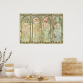 ザ・タイムズ・オブ・ザ・デイ – ミュシャ ポスター (キッチン)