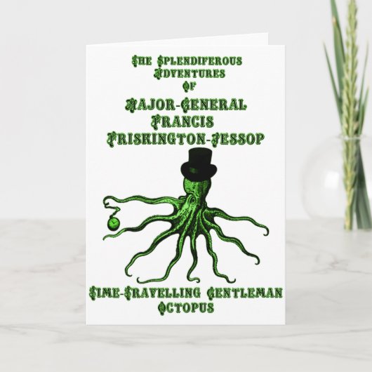ザ・タイム旅行の紳士タコ カード (正面)