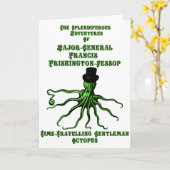 ザ・タイム旅行の紳士タコ カード (黄色い花)